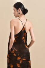 Elegant Summer Silk Slip Dress 100% Mulberry Silk Naturally Dyed Breathable Hua Luo Fabric, Eco-friendly Red Cloud Gauze, Perfect for Summer - Image 3