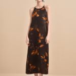 Elegant Summer Silk Slip Dress 100% Mulberry Silk Naturally Dyed Breathable Hua Luo Fabric, Eco-friendly Red Cloud Gauze, Perfect for Summer