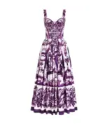 Summer 25 purple dress handmade cotton - Image 3
