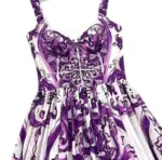 Summer 25 purple dress handmade cotton - Image 2