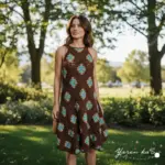 Granny Square Crochet Midi Dress – Handmade Cotton Boho Summer Festival Outfit - Image 3