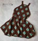 Granny Square Crochet Midi Dress – Handmade Cotton Boho Summer Festival Outfit - Image 2
